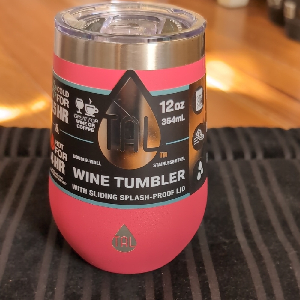 TAL pink Stainless Steel Wine Tumbler